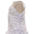 Rain Kids Big Girls White Glitter Tulle Peplum Organza Communion Dress 7-20 - SophiasStyle.com